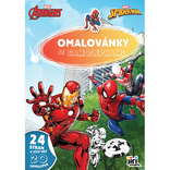 Omalovánky A4 a samolepky Marvel