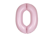 Balónek narozeniny číslo 0 světle růžové 86 cm